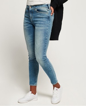 Superdry Super Vintage Skinny Mid Rise Női Farmer Kék | JISCY0857